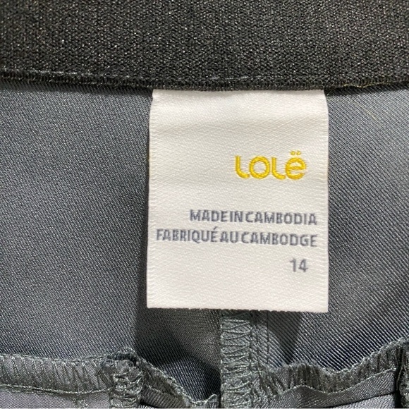 LOLE women’s grey athleisure zip up straight leg grey pants size 14 - Picture 10 of 16